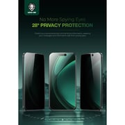 Green Lion 3D Silicone Plus Advanced Privacy Edge Screen Protector Black/Clear iPhone 16 Pro Max