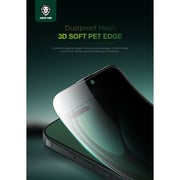 Green Lion 3D Silicone Plus Advanced Privacy Edge Screen Protector Black/Clear iPhone 16 Pro Max