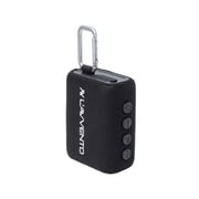 L'AVVENTO Waterproof Speaker IPX7 5.5W 1500mAh TWS Voice Assistance Metal Carabiner - Black