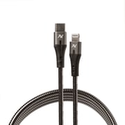 L'AVVENTO Flexible And heave duty - Metal MFI Type-C to Lightning Cable 1M, Silver - MP533