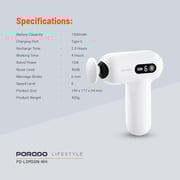 Porodo Mini Massager Gun PD-LSMSGN-WH