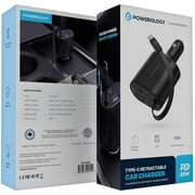 Powerology Dual Port Car Charger 1m Black