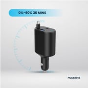 Powerology Dual Port Car Charger 1m Black
