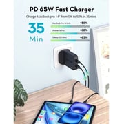 RavPower PD Pioneer 65W 2-Port Wall Charger Black