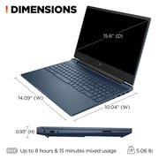 Hp Victus 15-FA0033DX Gaming Laptop I5-12450H / 15.6inch FHD / 512GB SSD / 8GB RAM / 4GB NVIDIA GeForce RTX 3050 / English Keyboard / Grey / International Version – [15-FA0033DX-9T9R8UA]