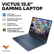 Hp Victus 15-FA0033DX Gaming Laptop I5-12450H / 15.6inch FHD / 512GB SSD / 8GB RAM / 4GB NVIDIA GeForce RTX 3050 / English Keyboard / Grey / International Version – [15-FA0033DX-9T9R8UA]