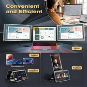 V2COM A0-S6 FHD Rotation Laptop Screen Extender 15.6inch
