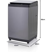 Toshiba Top Load Automatic Washing Machine, 13 kg, Inverter Motor, Silver - AW-DK1300KUPEG-SK