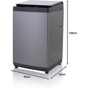 Toshiba Top Load Automatic Washing Machine, 9 Kg, Silver - AW-J900DUPEG-MK
