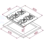 Teka Gas Hob GBC 64000 KBA