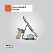 Porodo 3-in-1 MagSafe Wireless Charger Grey