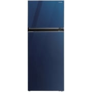 Toshiba No Frost Refrigerator 450L, With Inverter Technology, Humidity control, Pure Bio, Blue Glass door, GR-RT624WE-PGN-73