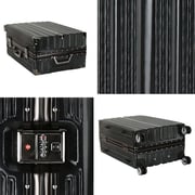 Viptour 3 Pcs Hard Side Luggage Trolley Set Black