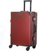 Viptour 3 Pcs PC Hard Side Luggage Trolley Set Wine