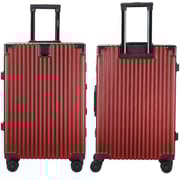 Viptour 3 Pcs PC Hard Side Luggage Trolley Set Wine