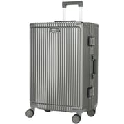 Viptour 3 Pcs Hard Side Luggage Trolley Dark Grey