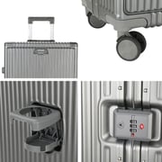 Viptour 3 Pcs Hard Side Luggage Trolley Dark Grey