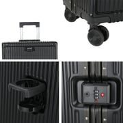 Viptour 3 Pcs Hard Side Luggage Trolley Black