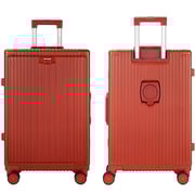 Viptour 3 Pcs PC Hard Side Luggage Trolley Set With Cup Holder Wine