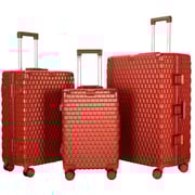 Viptour 3 Pcs Hard Side Luggage Trolley Set Wine