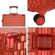 Viptour 3 Pcs Hard Side Luggage Trolley Set Wine
