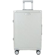 Viptour 3 Pcs Hard Side Luggage Trolley Silver