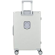 Viptour 3 Pcs Hard Side Luggage Trolley Silver