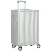 Viptour 3 Pcs Hard Side Luggage Trolley Silver