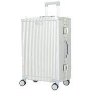 Viptour 3 Pcs Hard Side Luggage Trolley Silver