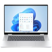 HP Envy x360 2-in-1 Convertible (2025) Laptop - 1st Series / Intel Core Ultra 5-125U / 16inch 2K / 512GB SSD / 8GB RAM / Shared Intel Graphics / Windows 11 Home / English & Arabic Keyboard / Glacier Silver / Middle East Version - [16-AC0008NX]