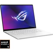 أسوس روج زيفيروس G16 إصدار (2025) مع Copilot، معالج AMD رايزن AI 9-HX 370، شاشة 16 بوصة WQXGA، (1 تيرابايت، 32 جيجابايت)، كرت شاشة نيفيديا جيفورس RTX 4070 سعة 8 جيجابايت، نظام ويندوز 11 هوم، لوحة مفاتيح انكليزية وعربية، لون ابيض - إصدار الشرق الأوسط