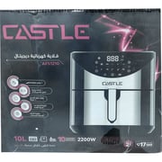 Castle Air Fryer, 10L , Digital Touch Screen , 2200W, Silver - AFS1210