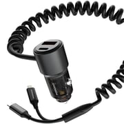 Porodo Dual Port Car Charger 1.5m Black