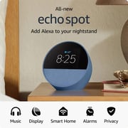 Amazon Echo Spot Smart Alarm Clock With Alexa Ocean Blue