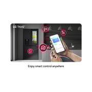 LG Refrigerator Instaview Multi Door Smart Inverter 508 Liters Door Cooling Black, GC-X22FFQRB