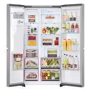 LG Side by Side Refrigerator, 643 Liter, Smart Inverter Silver, GC-J257BLJW