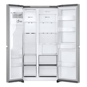 LG Side by Side Refrigerator, 643 Liter, Smart Inverter Silver, GC-J257BLJW