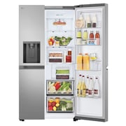 LG Side by Side Refrigerator, 643 Liter, Smart Inverter Silver, GC-J257BLJW