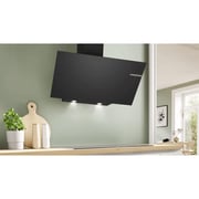Bosch Series 4 Built In wall-mounted cooker Hood, 90 cm, Black - DWK96PJ60T