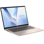 Asus Vivobook 14 (2025) Copilot+PC - Snapdragon X X1 26 100 / 14inch WUXGA / 1TB SSD / 16GB RAM / Shared Qualcomm Adreno GPU / Windows 11 Home / English & Arabic Keyboard / Platinum Gold / Middle East Version - [X1407QA-LY046W]