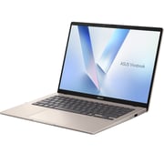 Asus Vivobook 14 (2025) Copilot+PC - Snapdragon X X1 26 100 / 14inch WUXGA / 1TB SSD / 16GB RAM / Shared Qualcomm Adreno GPU / Windows 11 Home / English & Arabic Keyboard / Platinum Gold / Middle East Version - [X1407QA-LY046W]