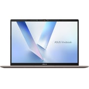 Asus Vivobook 14 (2025) Copilot+PC - Snapdragon X X1 26 100 / 14inch WUXGA / 1TB SSD / 16GB RAM / Shared Qualcomm Adreno GPU / Windows 11 Home / English & Arabic Keyboard / Platinum Gold / Middle East Version - [X1407QA-LY046W]