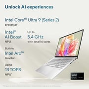 Asus Zenbook 14 (2025) Ultrabook - 2nd Series / Intel Core Ultra 9-285H / 14inch 3K / 1TB SSD / 32GB RAM / Shared Intel Arc Graphics / Windows 11 Home / English & Arabic Keyboard / Ponder Blue / Middle East Version - [UX3405CA-PZ060W]