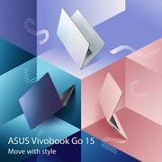 Asus Viviobook Go 15 (2024) Laptop - Intel Celeron-N4500 / 15.6inch FHD / 128GB eMMC / 4GB RAM / Windows 11 Home / English & Arabic Keyboard / Peacock Blue / Middle East Version - [E510KA-BR859WS]