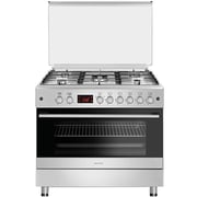 Tornado 90x60cm Free-Standing Gas Cooker with 5 Burners, Turbo Fan, and Cast Iron Pan Support – 9T10H4S2X11SA