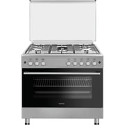 Tornado 90x60cm Free-Standing Gas Cooker with 5 Sabaf Burners, Automatic Ignition, and Cast Iron Pan Support – 9T10BUS2X11SA