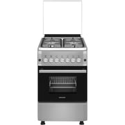 Tornado 50x55cm Free-Standing Gas Cooker with 4 Burners, Automatic Ignition, and Cast Iron Pan Support – 6T40BBS2W11SA