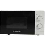 Tornado 20L Manual Microwave Oven 700W with 5 Power Levels & Defrost Function – TWMS-20-W-E