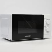 Tornado 20L Manual Microwave Oven 700W with 5 Power Levels & Defrost Function – TWMS-20-W-E
