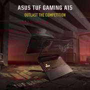 أسوس تي يو إف A15 للألعاب (2023)، معالج AMD رايزن 7-7435HS، شاشة 15.6 بوصة FHD، (512 جيجابايت، 8 جيجابايت)، كرت شاشة نفيديا جيفورس RTX 3050 سعة 4 جيجابايت، نظام ويندوز 11 هوم، لوحة مفاتيح إنجليزية، لون رصاصي، إصدار عالمي [FA506NCR-WH71]